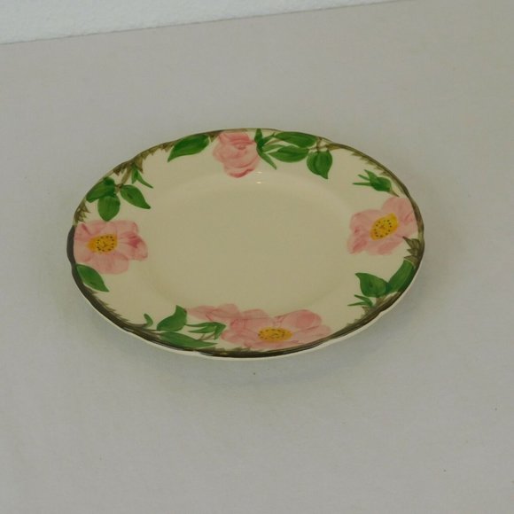 Set of 2 Franciscan Desert Rose Salad Plates 1970s Made in USA 8" dia Pink Green - Picture 4 of 10